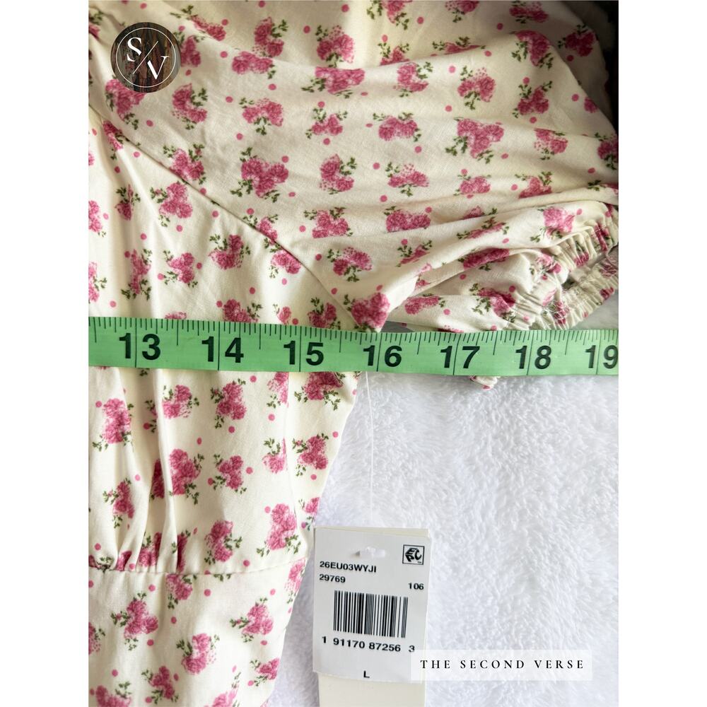 A Row Floral Mini Dot Dress Size Large Coquette Mini Dress Size Large - Picture 7 of 11